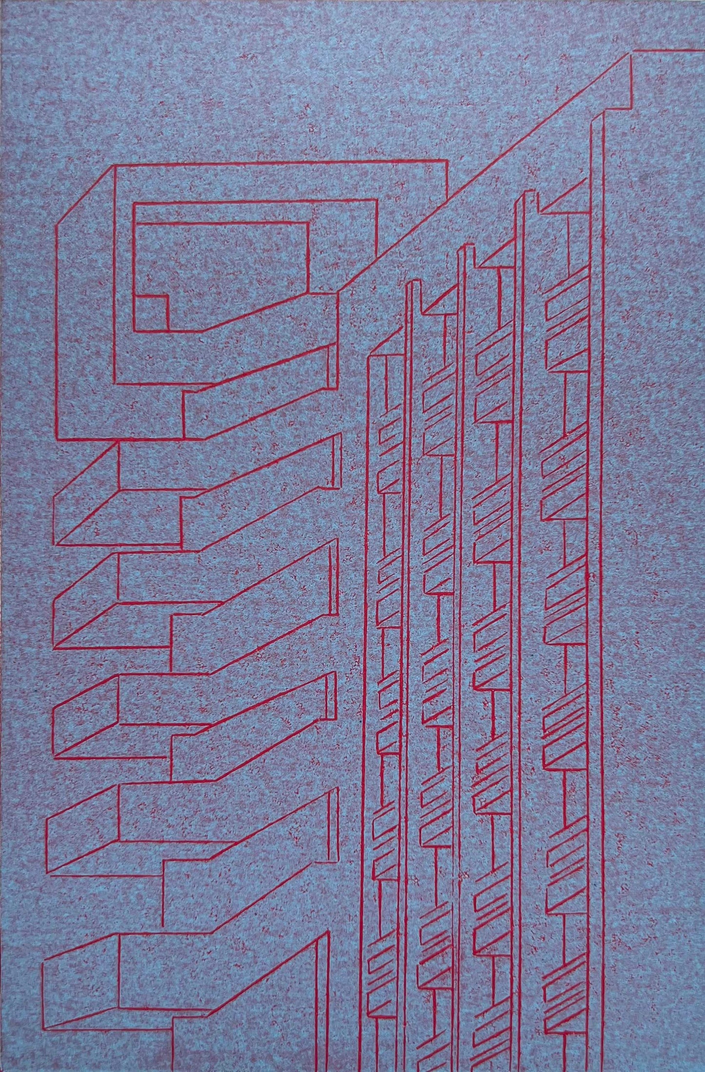 Castle - original linocut print