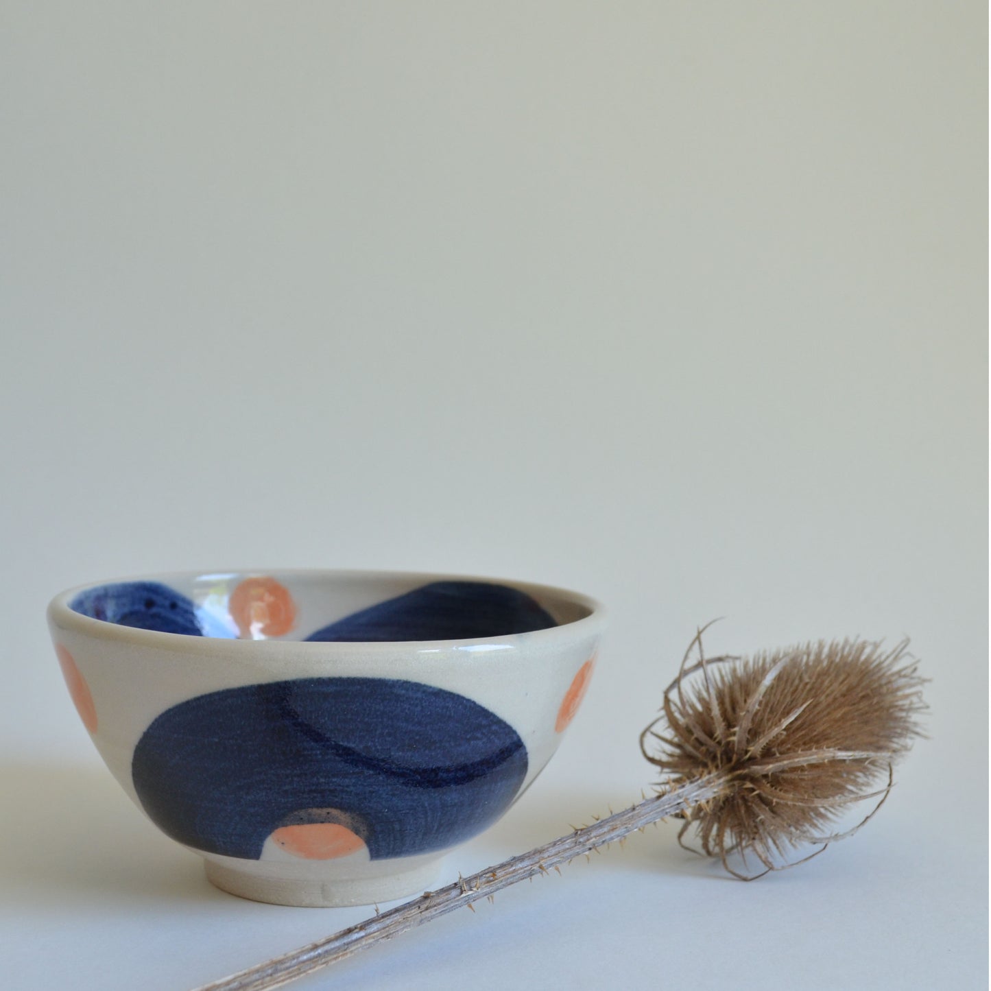 Blue and orange small bowl