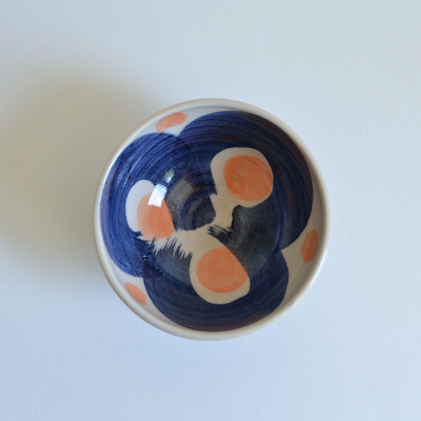 Blue and orange small bowl