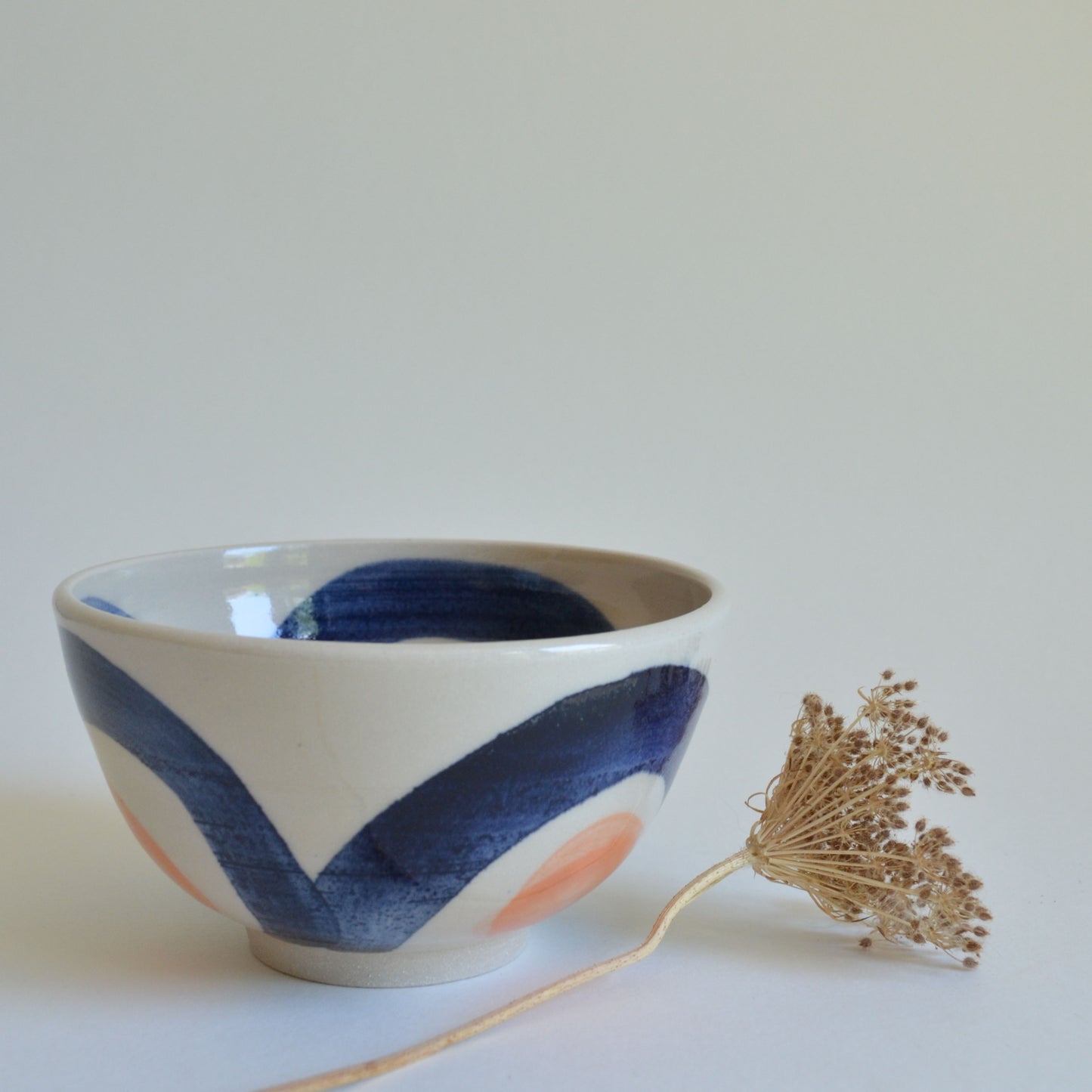 Blue and orange small bowl