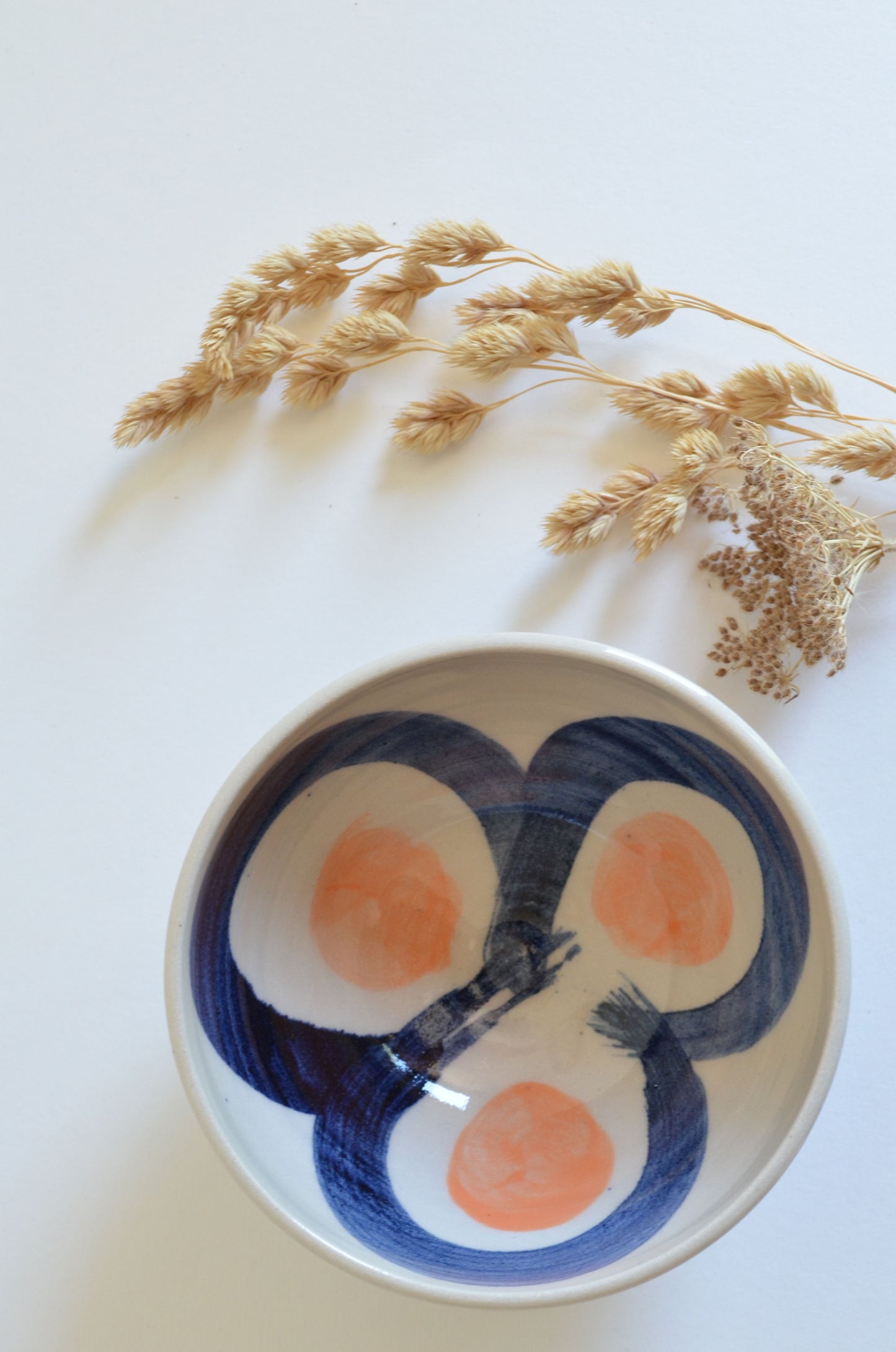Blue and orange small bowl