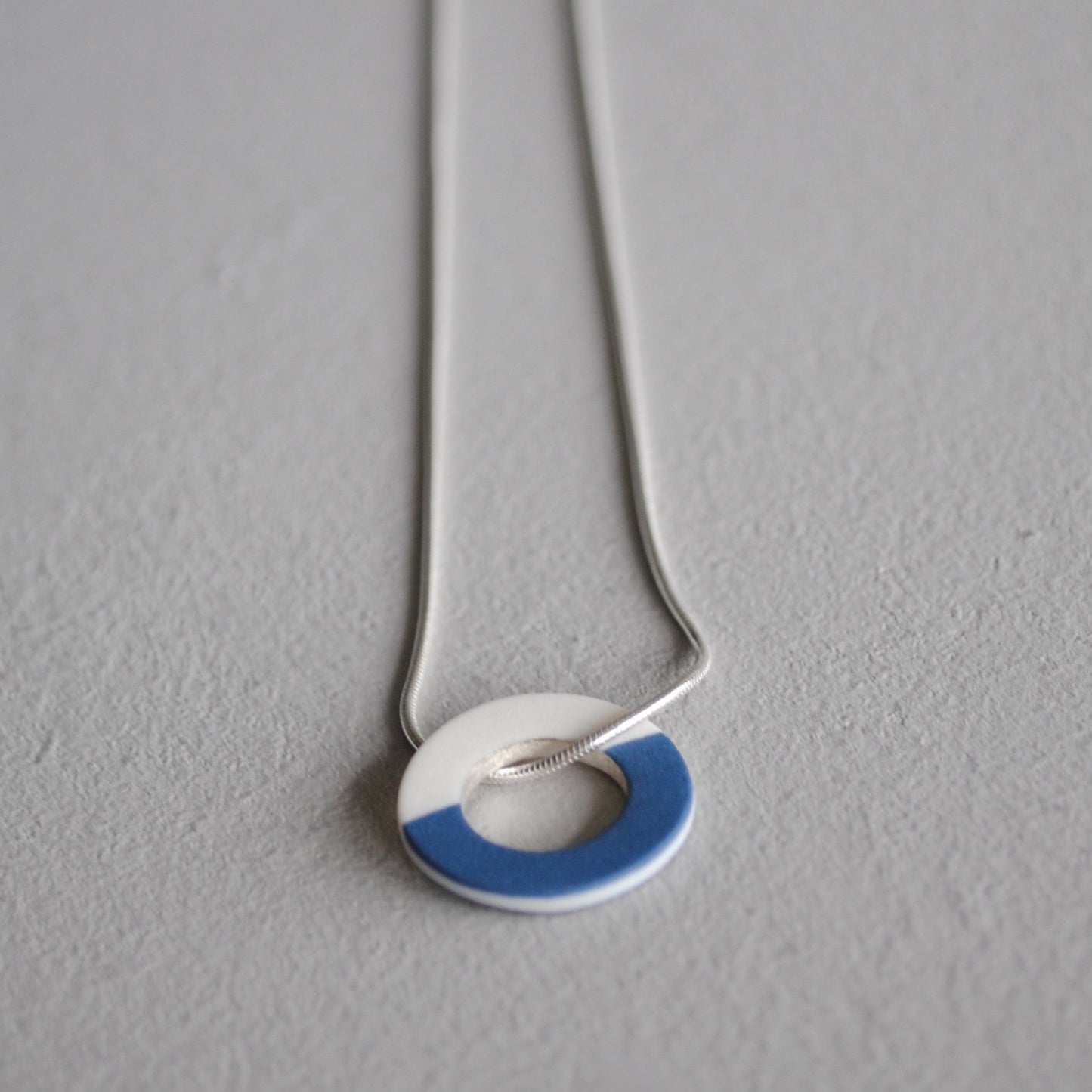 Midnight blue full circle necklace