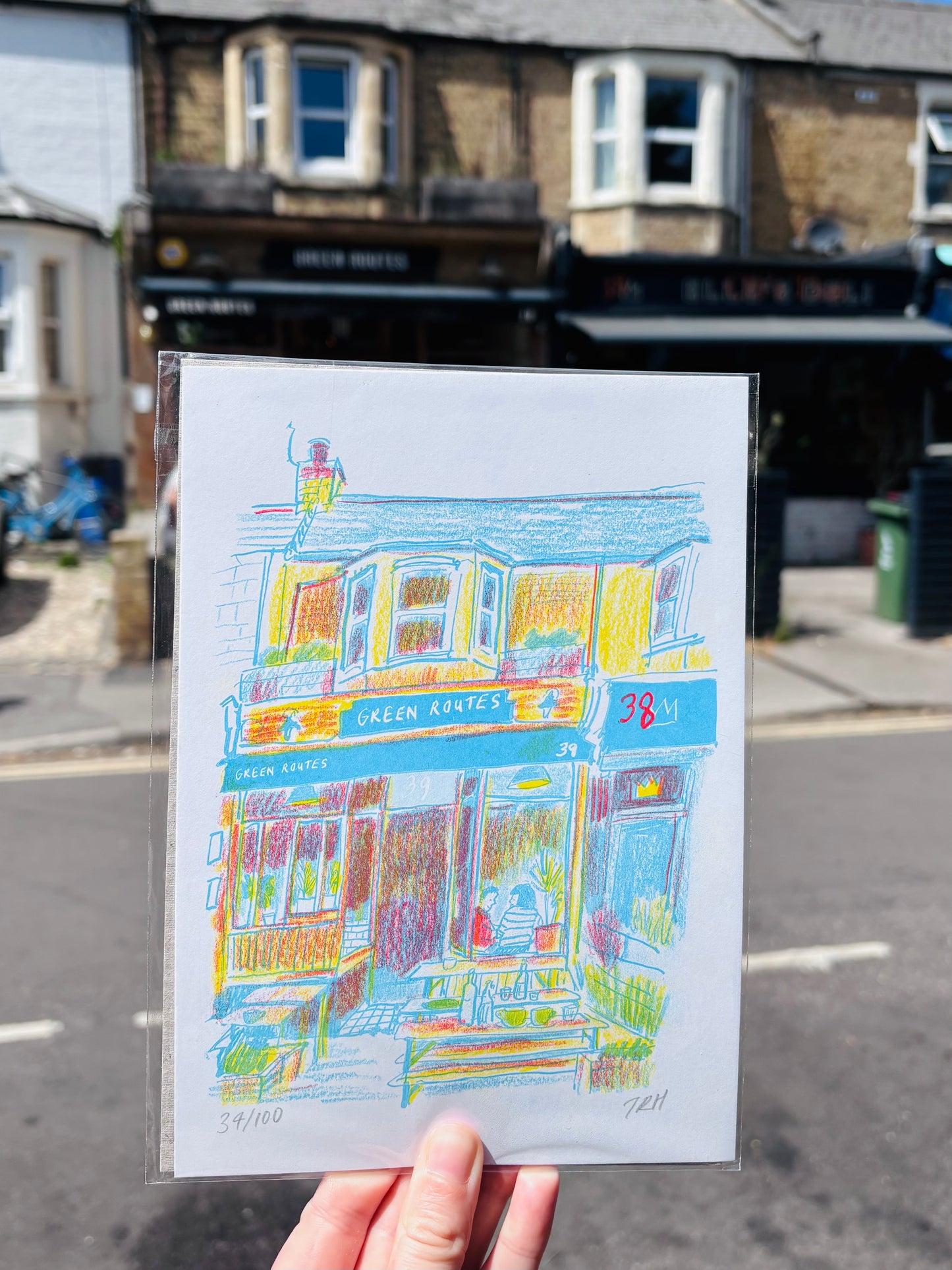 'Green Routes' print