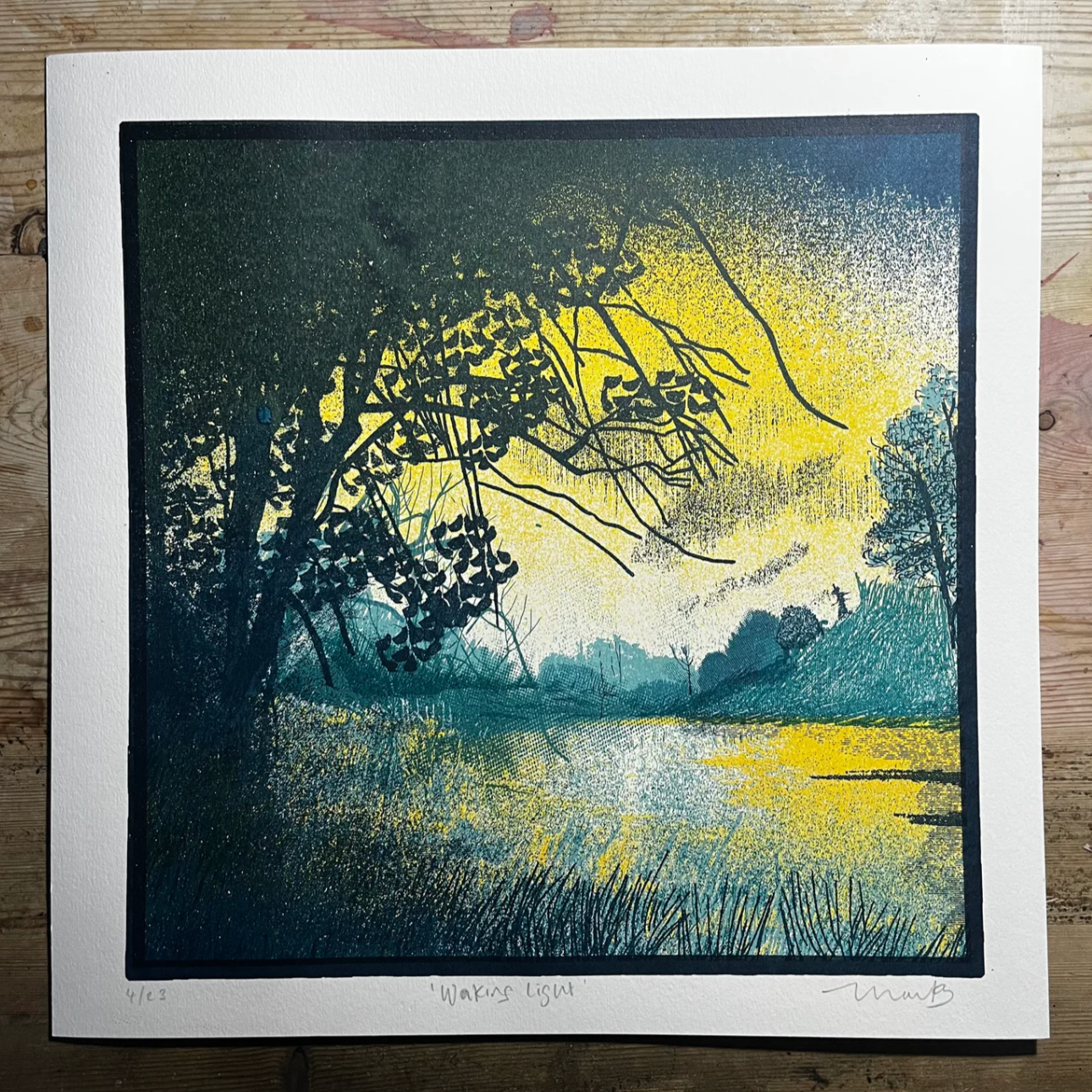 Waking Light silkscreen print