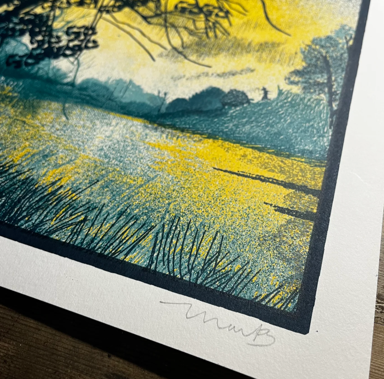 Waking Light silkscreen print