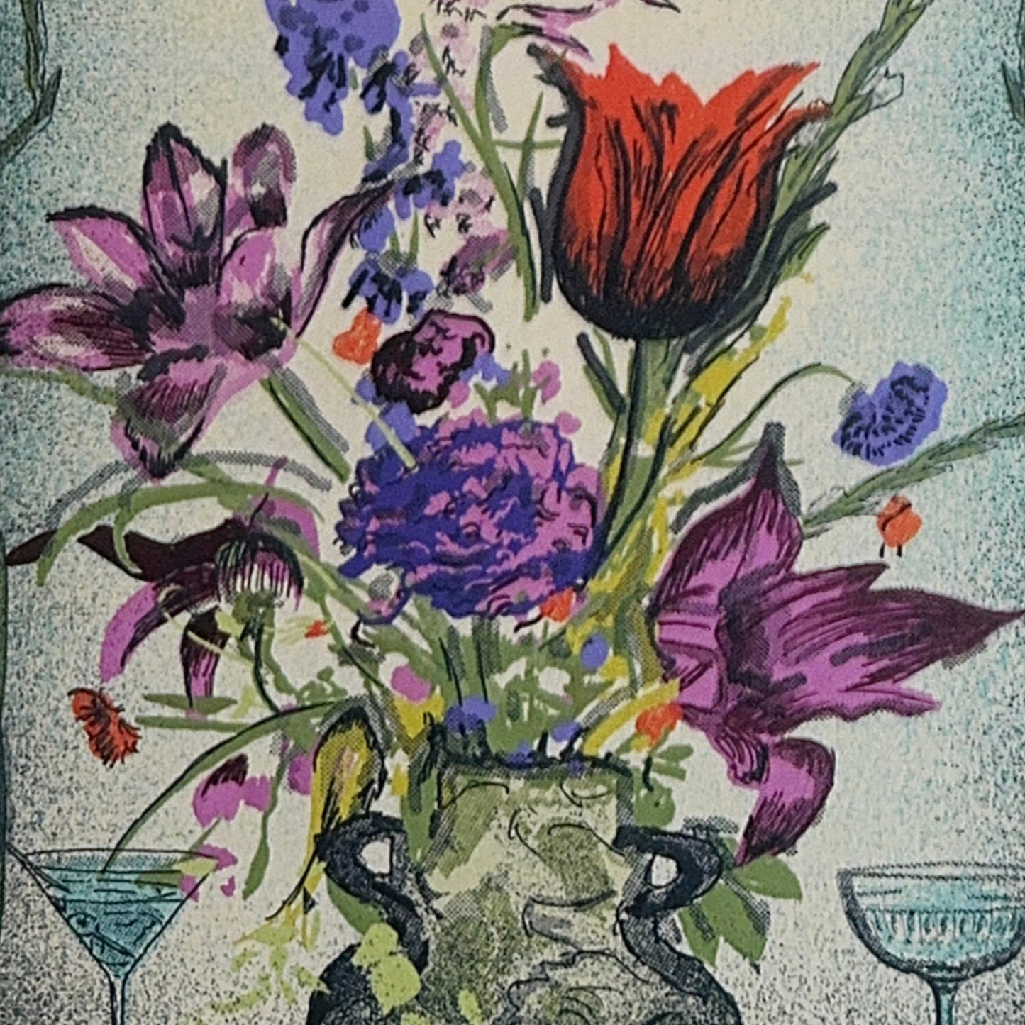 Still Life with Champagne greetings card