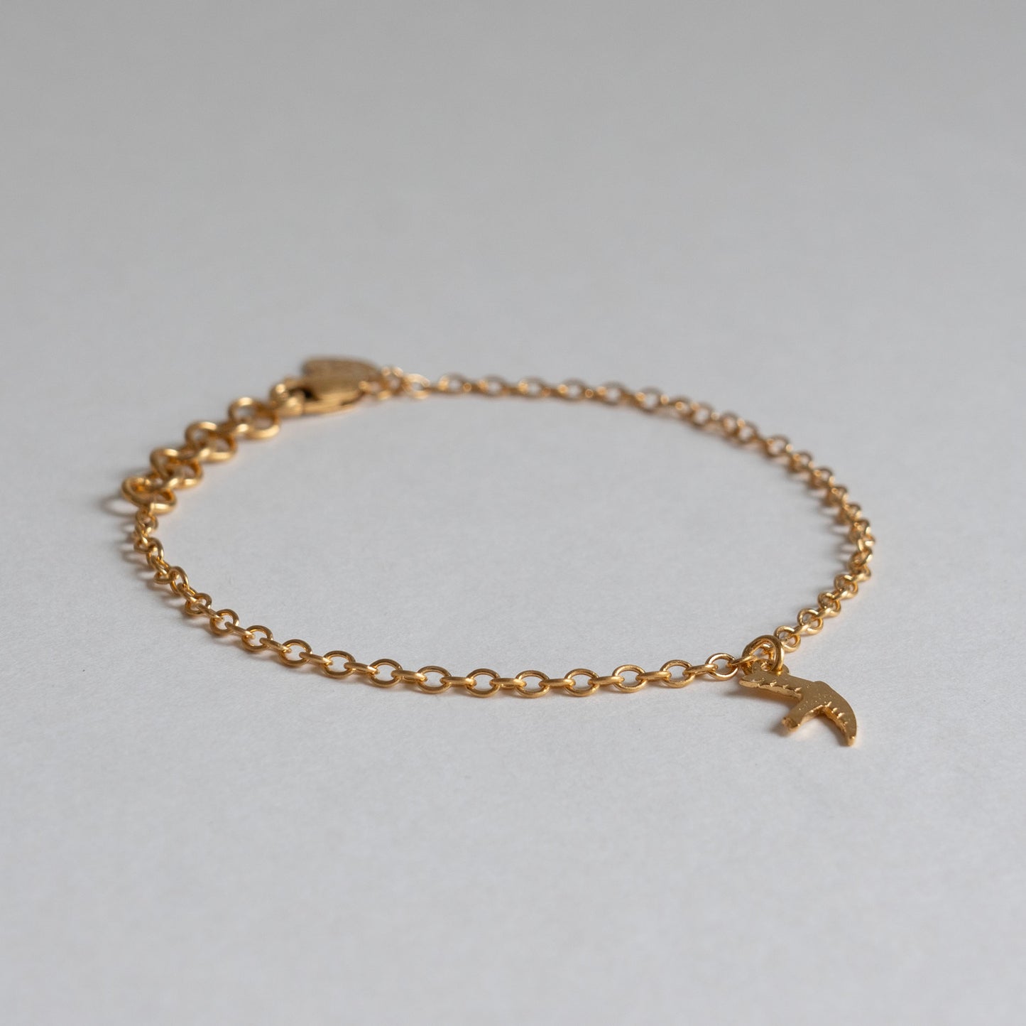 Gold swift charm bracelet