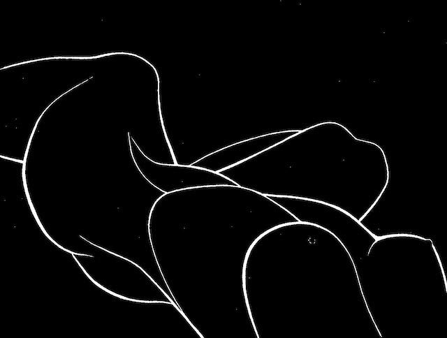 Waking - linocut print