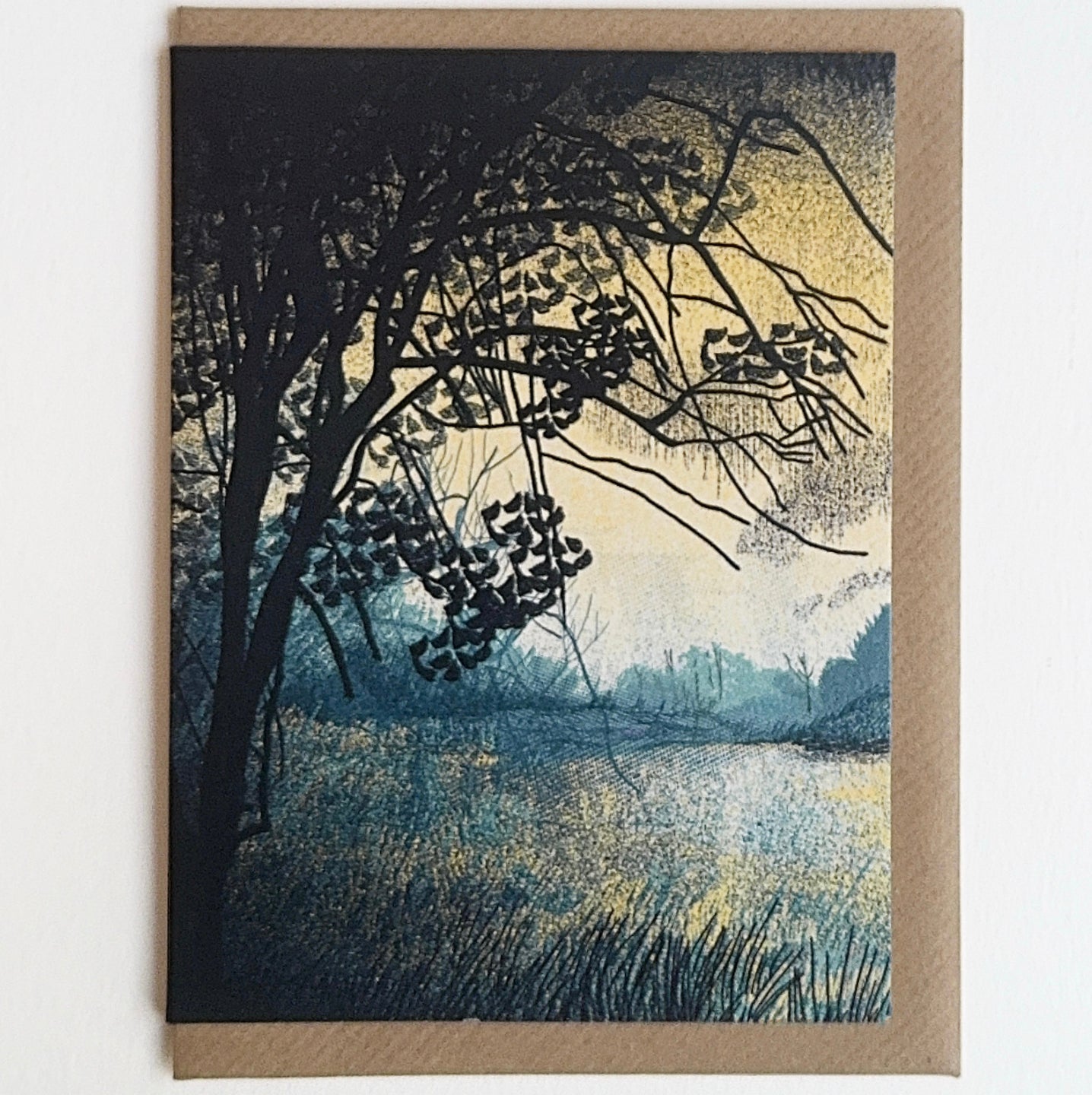 Waking Light greetings card