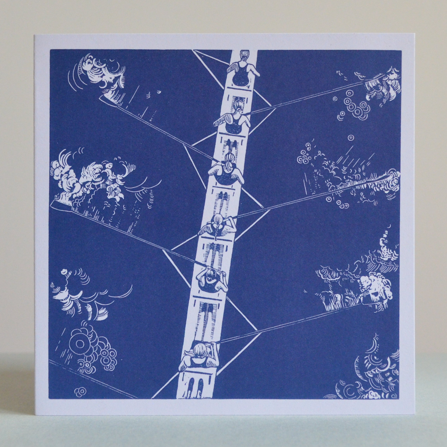 Summer Eights rowers greetings card