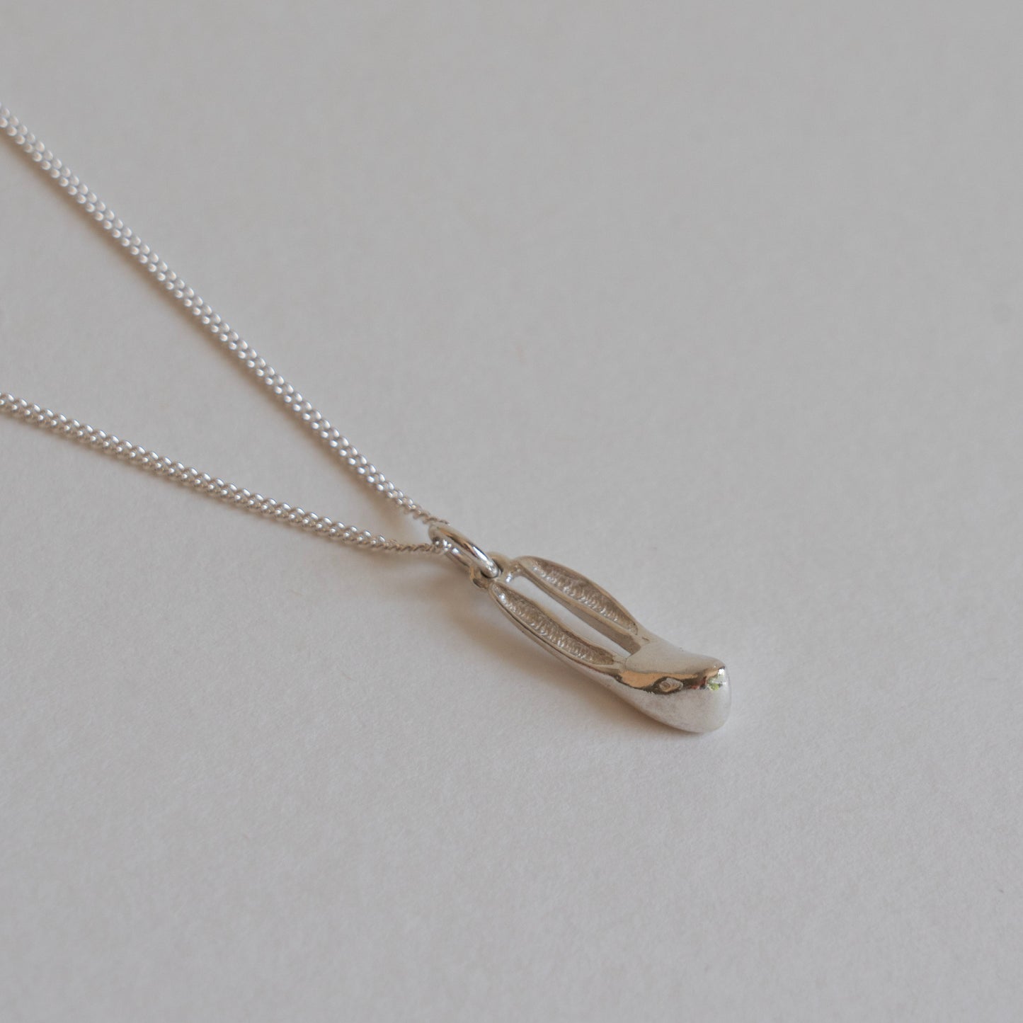 Silver hare necklace