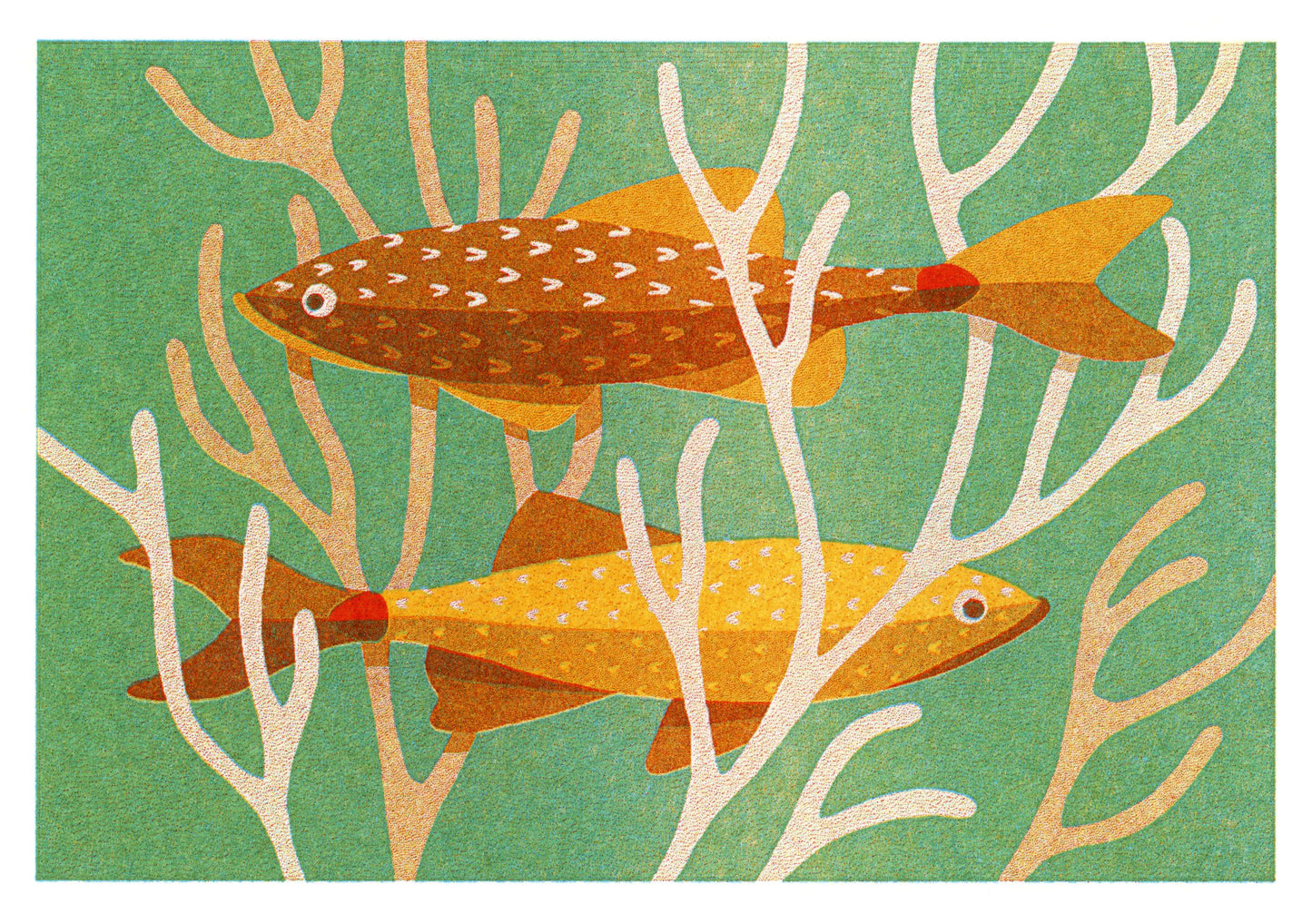 Fishes greetings card