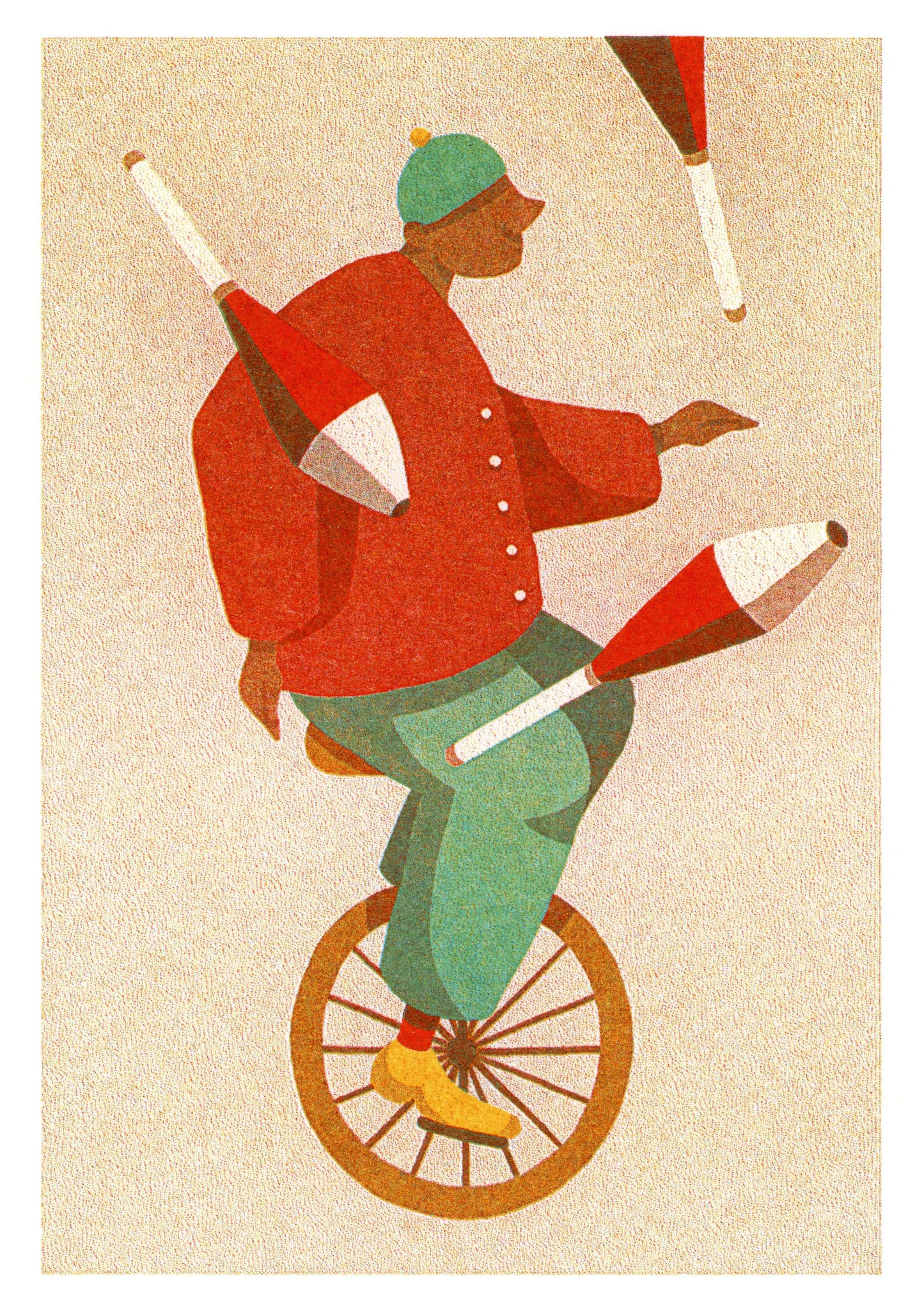 Juggler greetings card