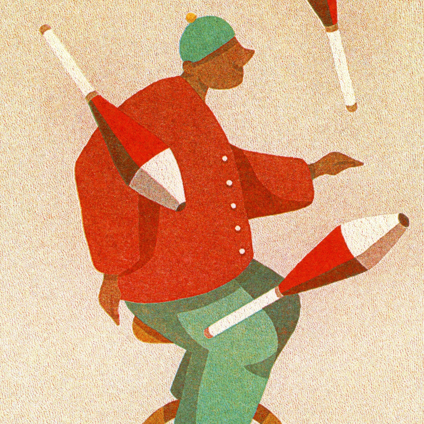 Juggler greetings card