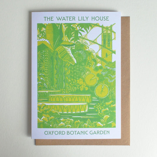 Water Lily House greetings card