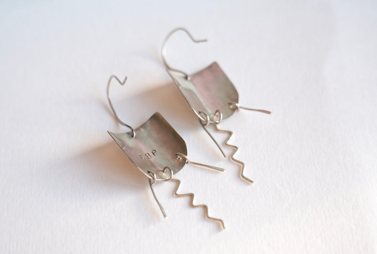 Rosa II shield earrings