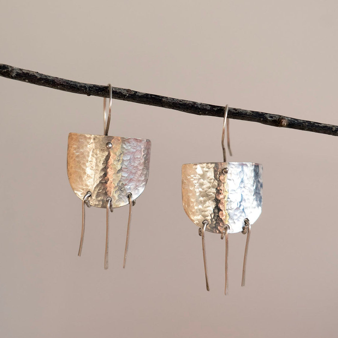 Rosa I shield earrings