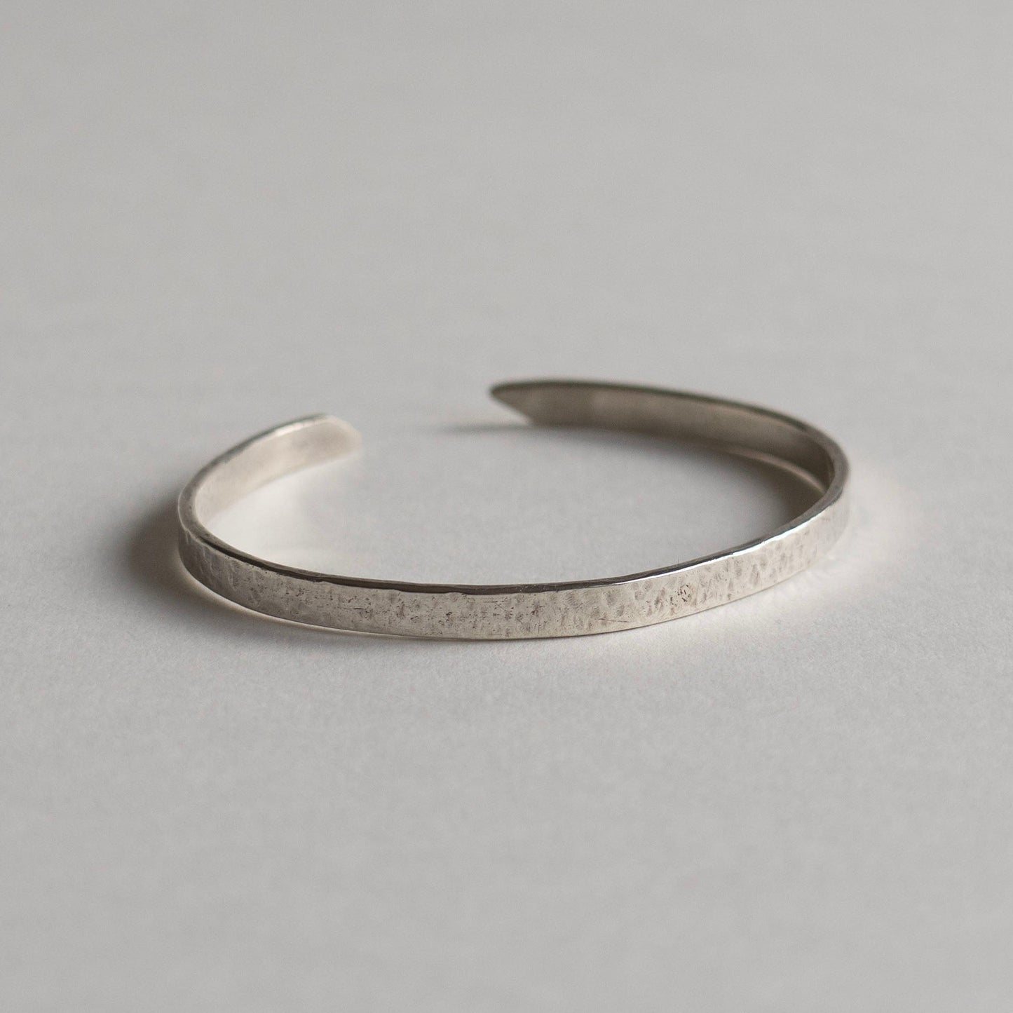 Narrow hammered cuff