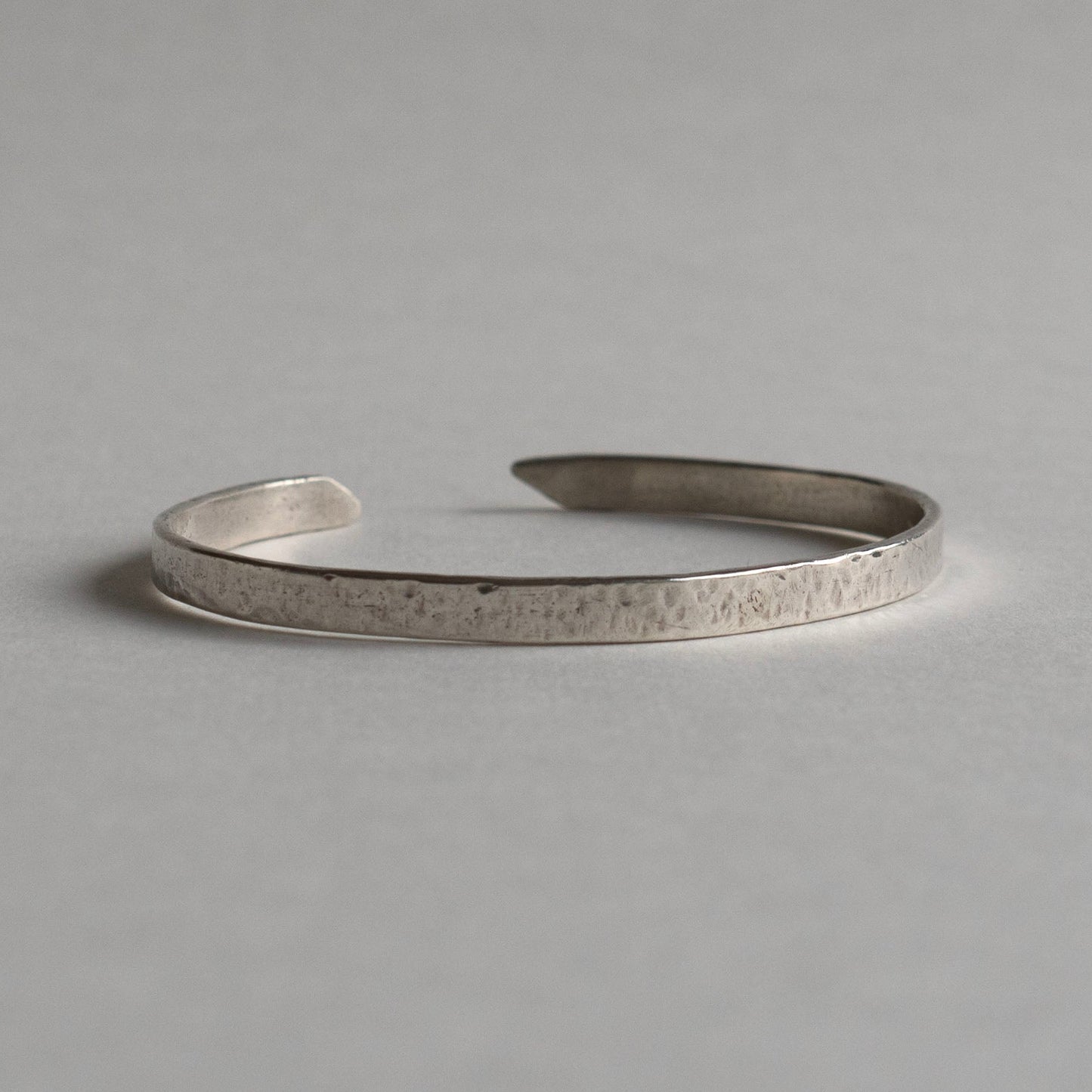 Narrow hammered cuff