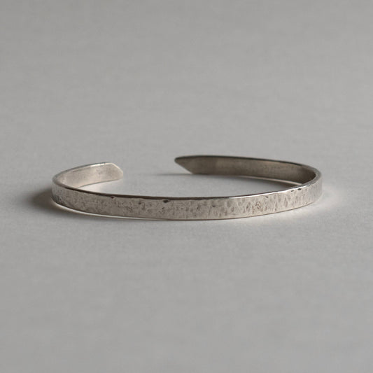 Narrow hammered cuff