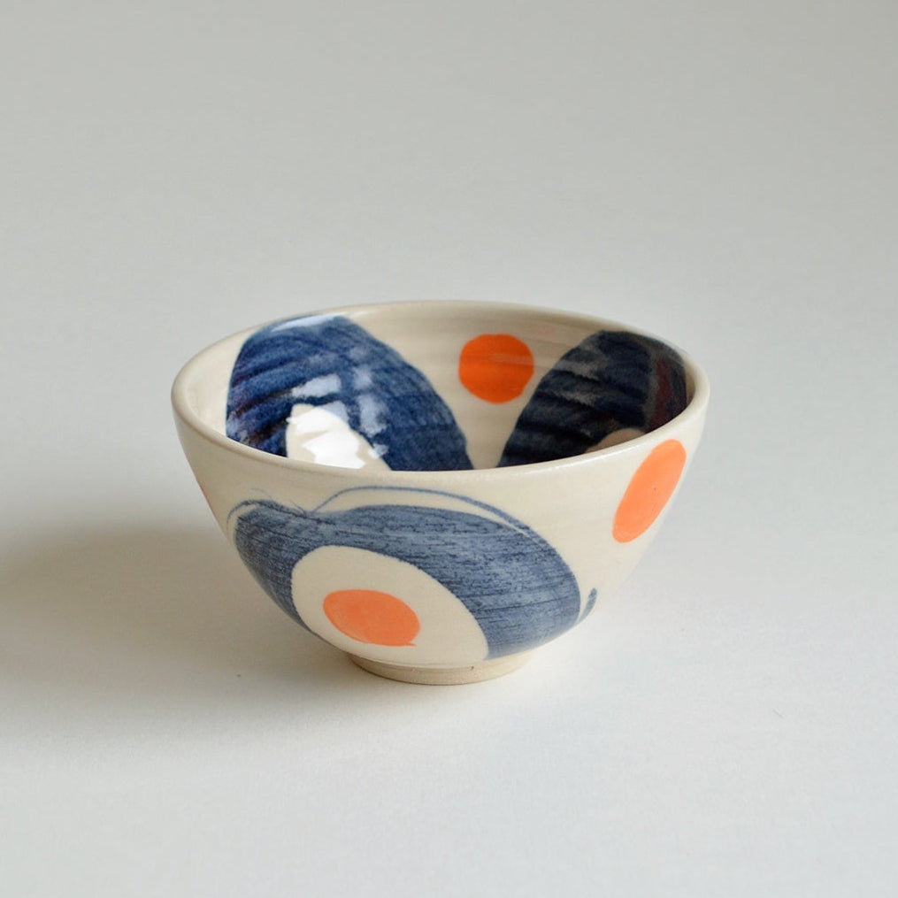 Blue and orange small bowl