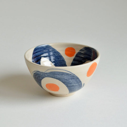 Blue and orange small bowl