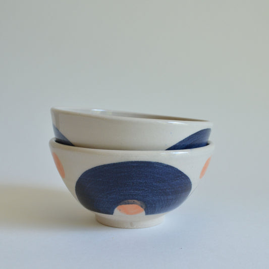 Blue and orange small bowl
