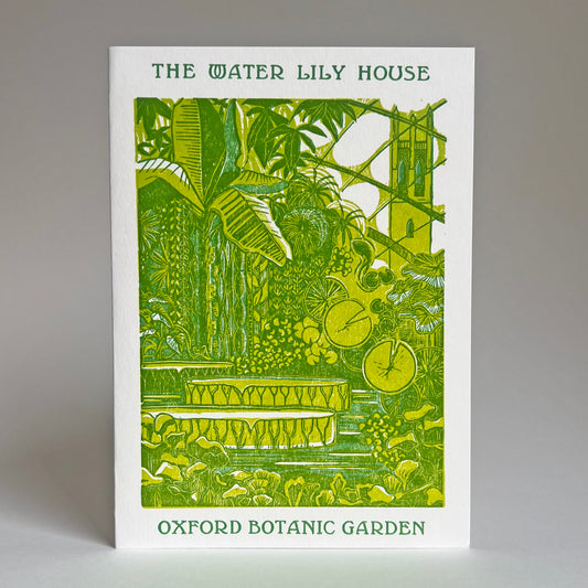 Water Lily House greetings card