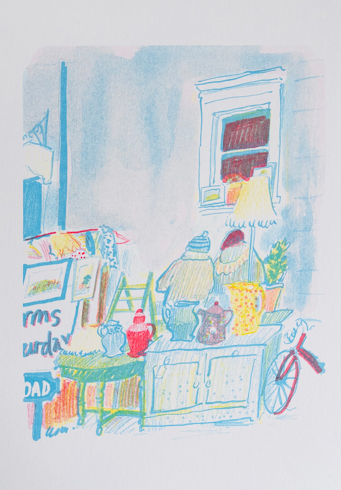 'Magdalen Arms Flea Market' print