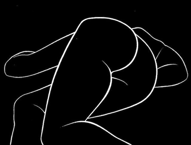 Sleeping - linocut print