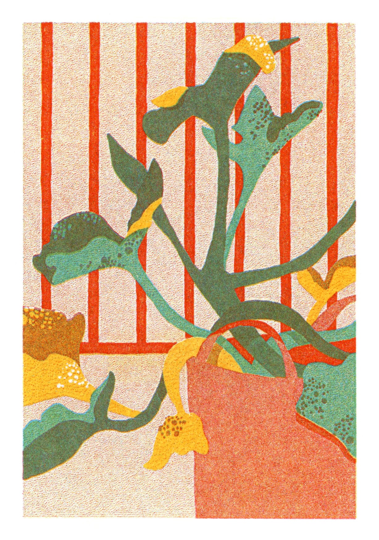 Courgette Plant print