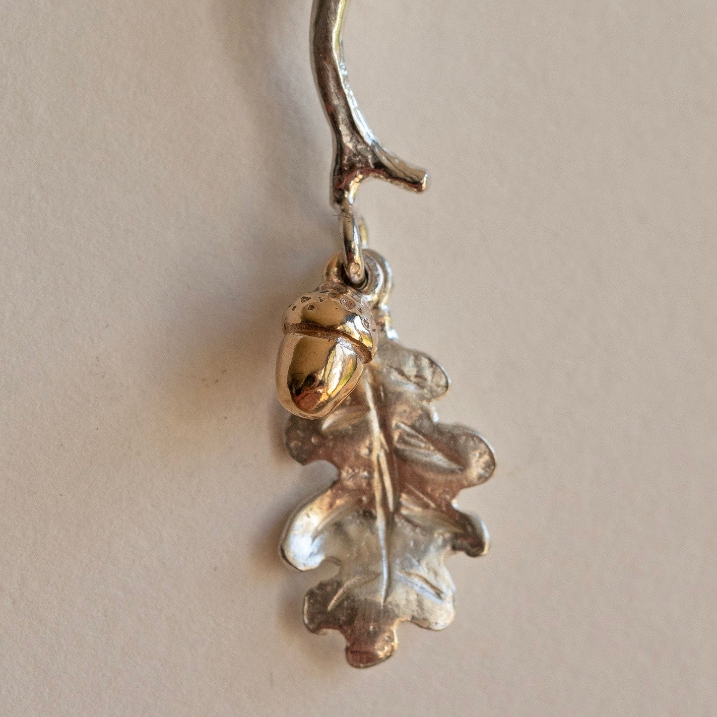 Oak leaf and acorn necklace