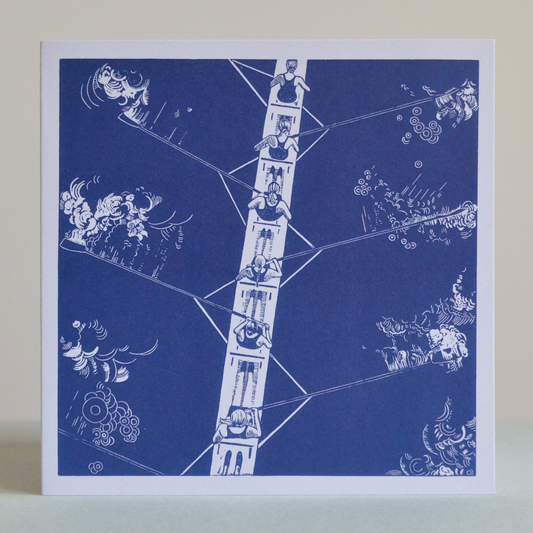 Summer Eights rowers greetings card